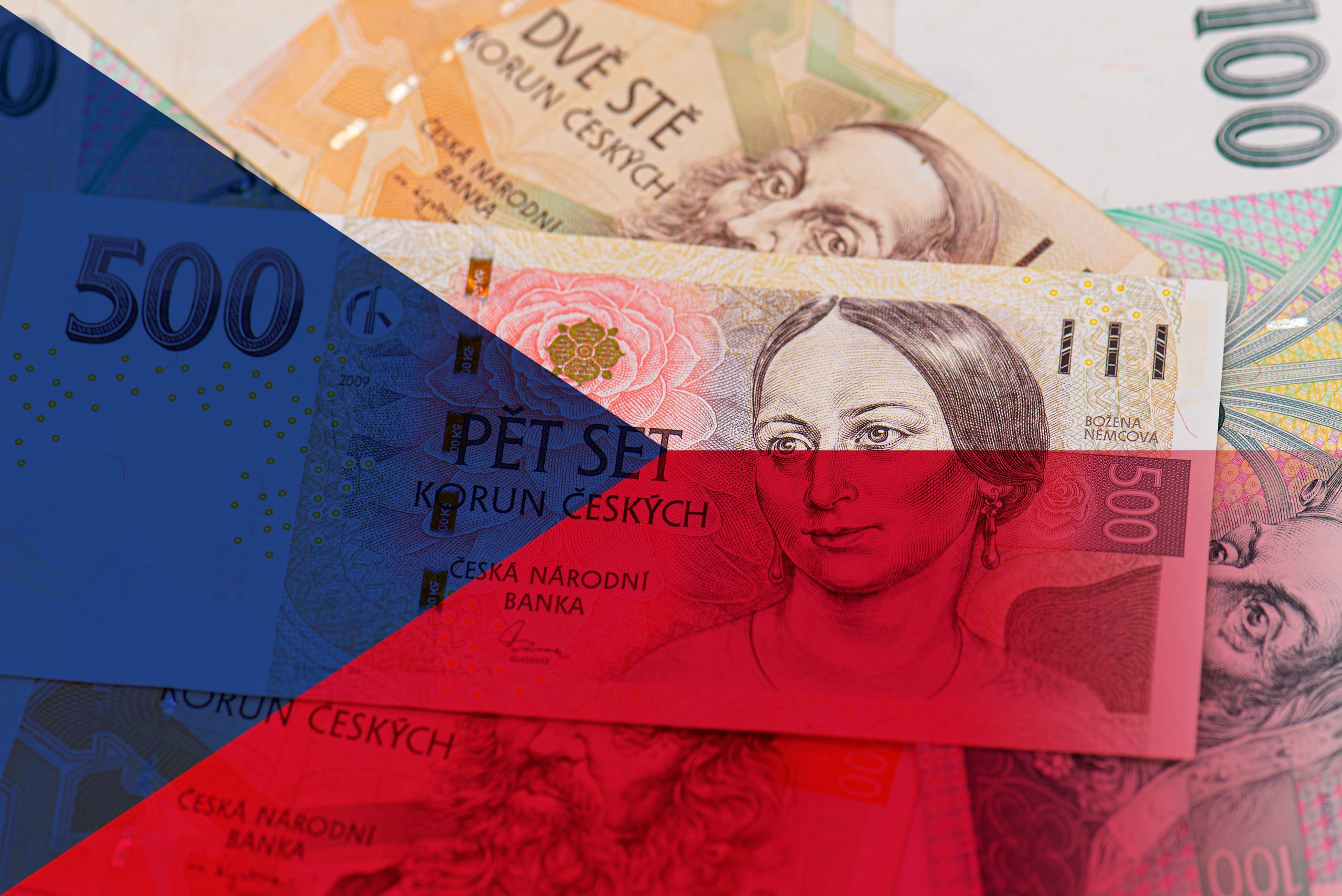 Czech,Money,,,500,,200,,100,Czech,Korun,Banknotes,And