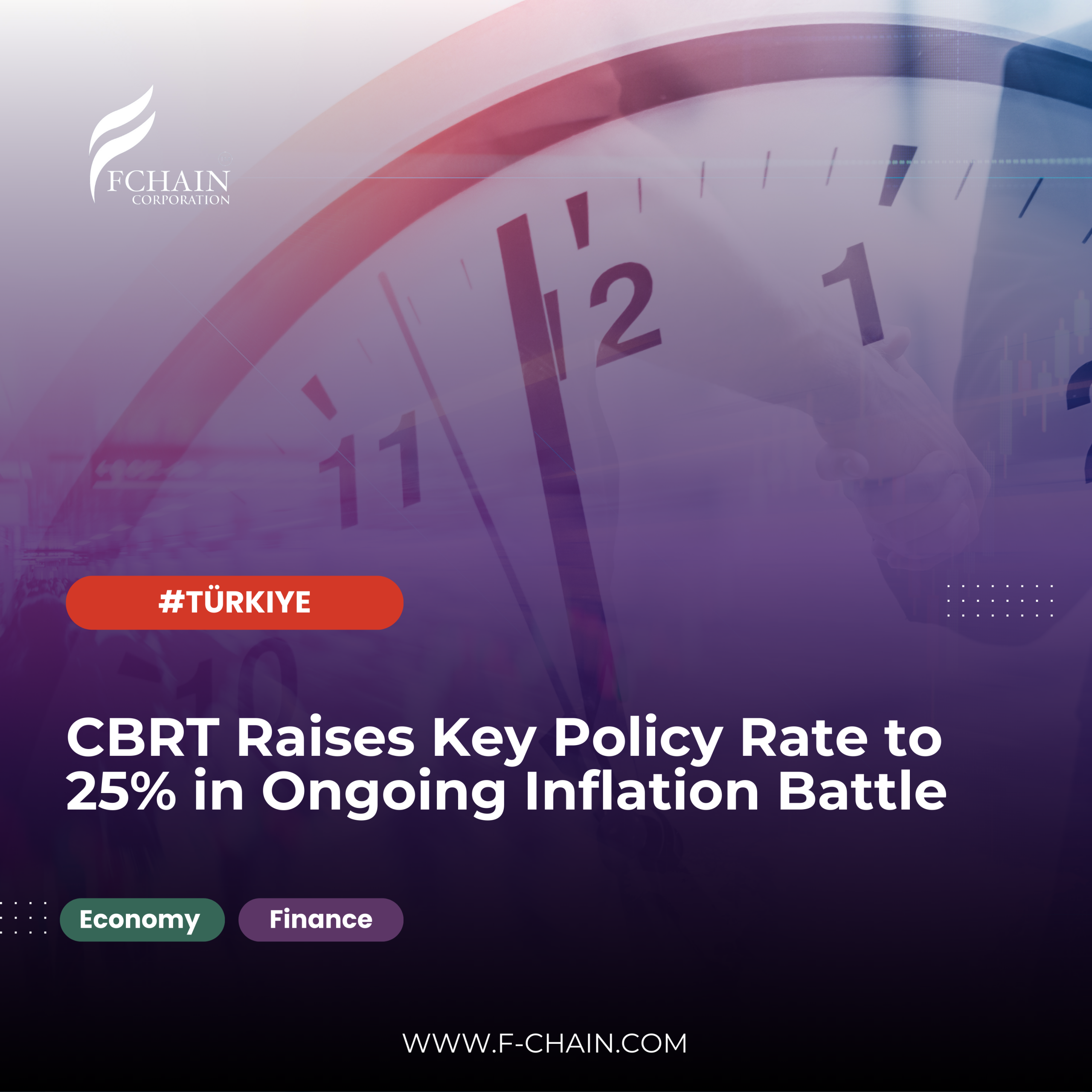 TR CBRT Raises Key Policy Rate to 25% in Ongoing Inflation Battle